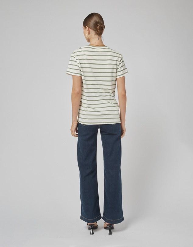 DRICOPER DENIM - Clare Oil Green Stripe Tee