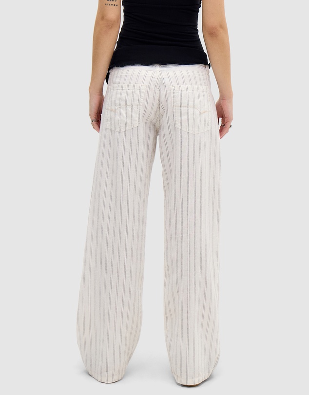 BDG By Urban Outfitters - BDG Kayla Lowrider Stripe Linen Trousers