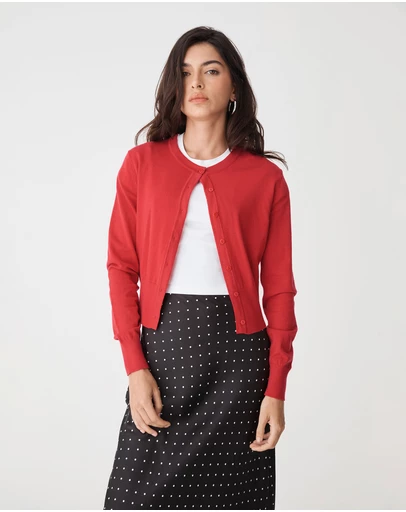 Forcast - Cassie Crew Neck Cardigan