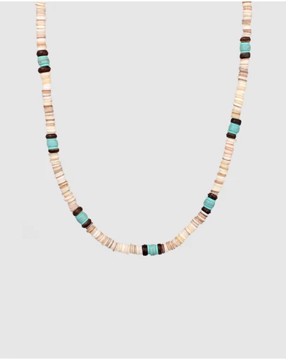 Kuzzoi - ICONIC EXCLUSIVE - Heishi Beads and Howlite Vintage Surfer Necklace