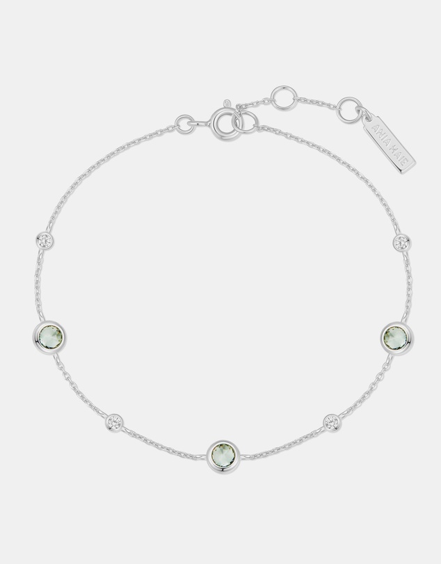 Ania Haie - Silver Mint Green Station Bracelet