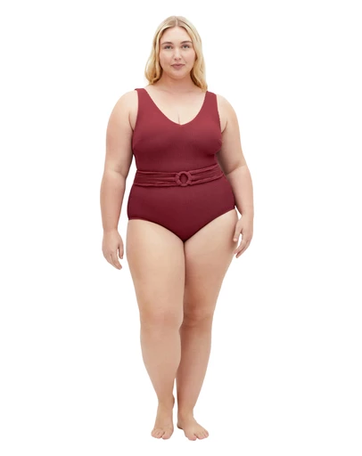 City Chic - Plus size Alicante 1 Piece - shiraz