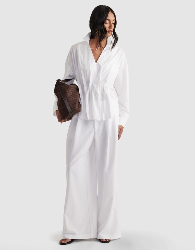 Decjuba - Pia Pleated Oversized Shirt