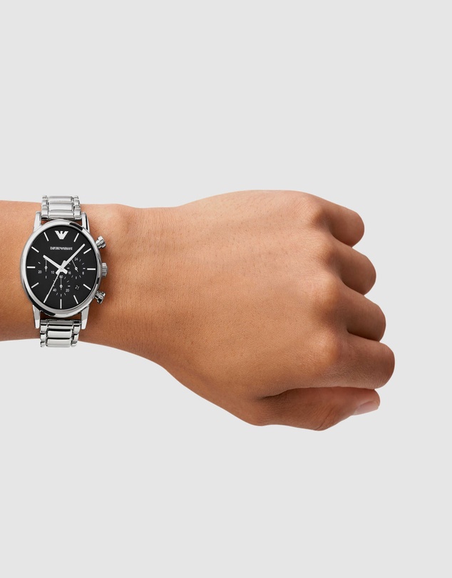 Emporio Armani - Silver Tone Chronograph Watch