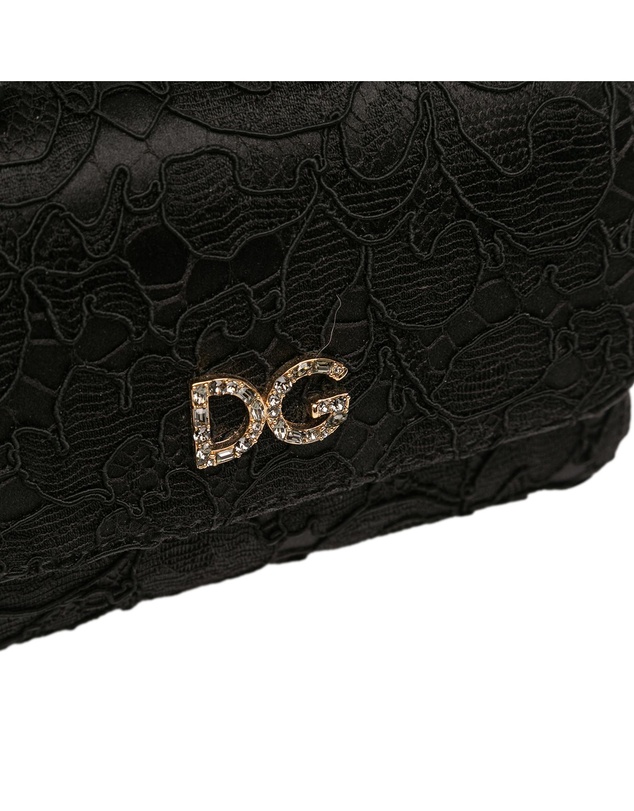 Pre-Loved by Azura Reborn - Pre-Loved Silk and Lace Crystal Embellished DG Flap Satchel
