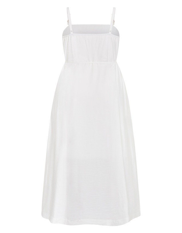 City Chic - Plus size Strappy Bead Maxi Dress - ivory
