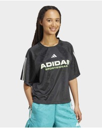 adidas Sportswear - Tiro x Common Goal Jacquard Tee Womens