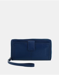 Pierre Cardin - Pierre Cardin Women's Leather Zip around wallet w/ Wristlet
