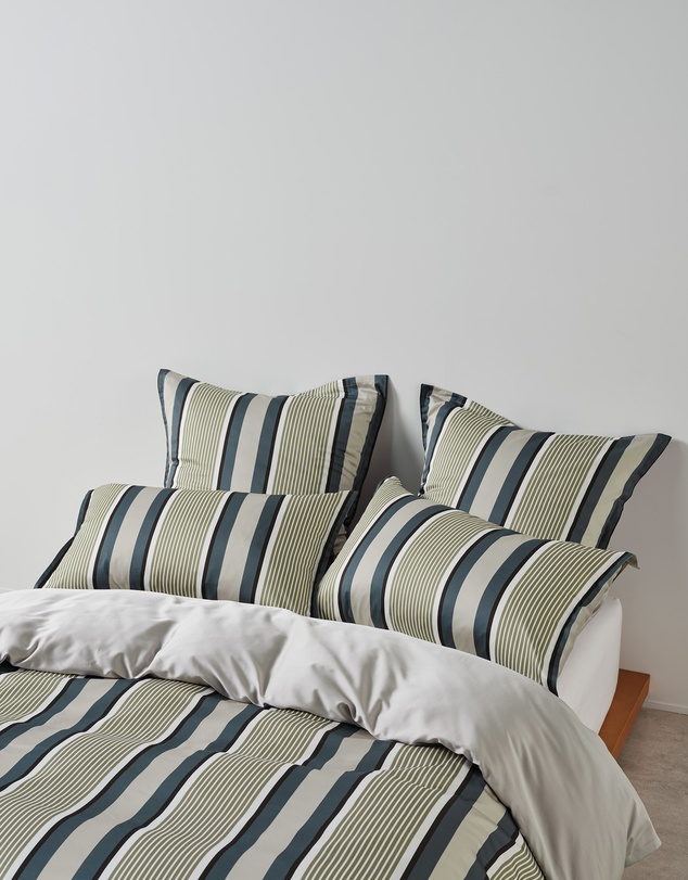 Linen House - Nara Bamboo Cotton 400TC Stripe Quilt Cover Set