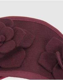 Max Alexander - Felt Burgundy Crown Racing Fascinator