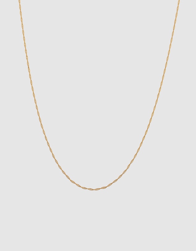 Kuzzoi - ICONIC EXCLUSIVE - Twisted Helix Chain Necklace in Gold-Plated 925 Sterling Silver