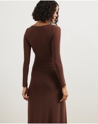 Atmos&Here - Dani Long Sleeve Mesh Midi Dress