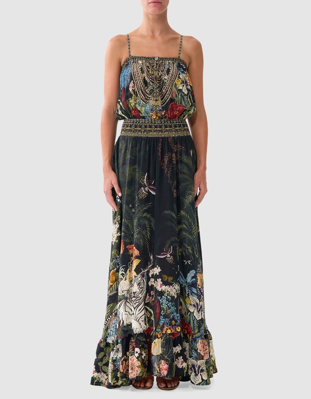 Camilla - Shirred Waist Long Dress