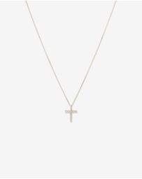 Michael Hill - 0.25 Carat TW Diamond Cross Pendant in 10kt Yellow Gold