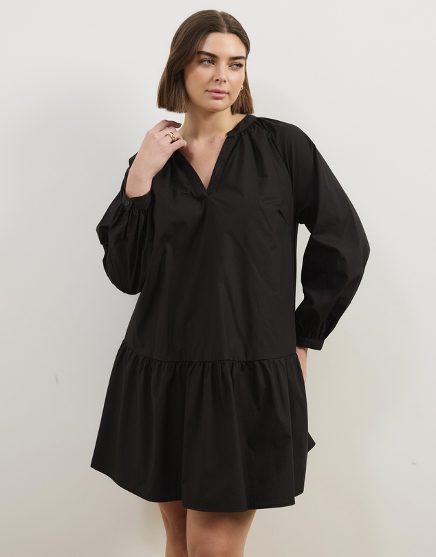 Atmos&Here Curvy - Tilly Volume Sleeve Mini Dress