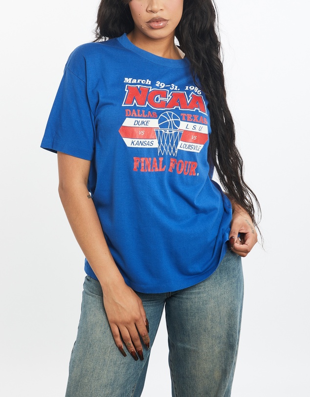 Vintage by The Real Deal - Pre Loved - Vintage 1986 NCAA Dallas vs Texas Final Four Tee