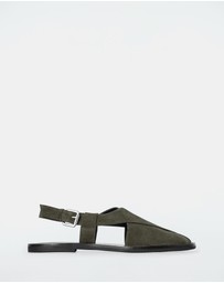 COS - Crossover Leather Slingback Sandals - Women's
