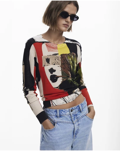 Desigual - Lacroix Collage Sweater