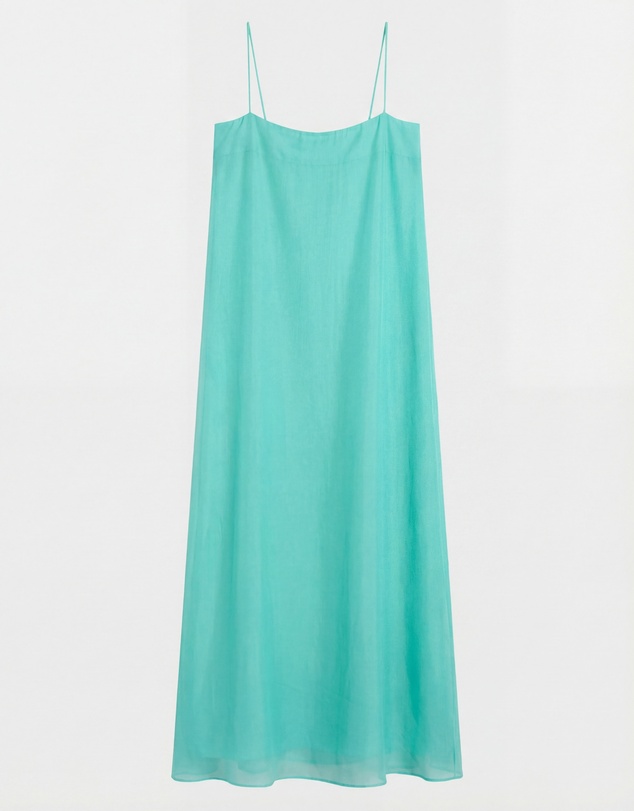 BONDI BORN - Capri Silk Cami Dress - Aqua
