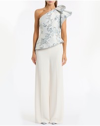 Carla Zampatti - Murano Brocade Flounce Shoulder Top
