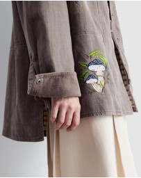 & Other Stories - Embroidered Shirt Jacket