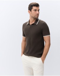 UNISON - Tipped Knit Polo