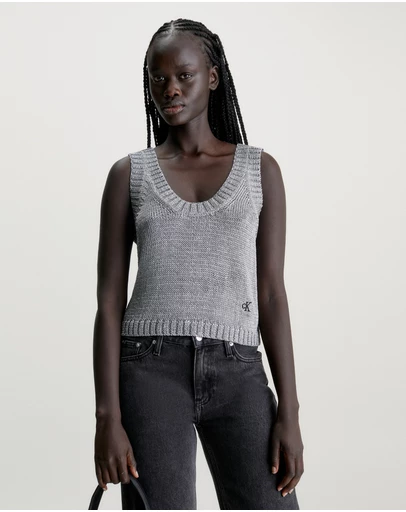 Calvin Klein Jeans - Metallic Knit Tank Top