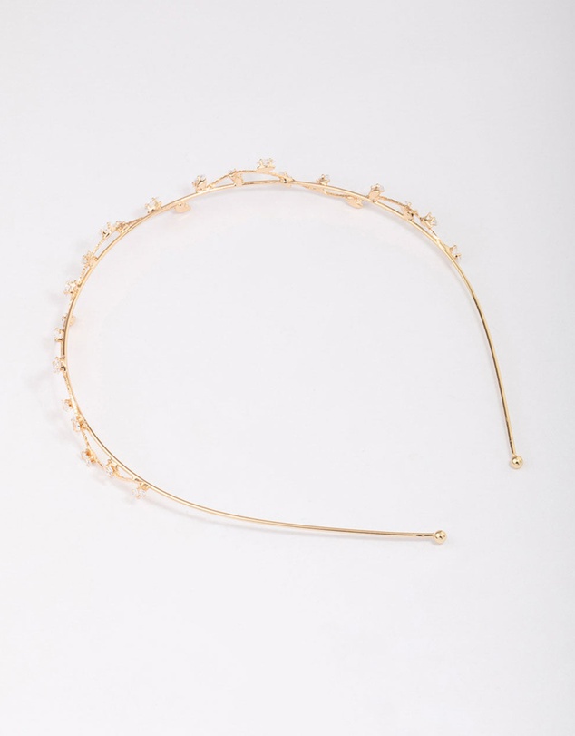 Lovisa - Gold Cubic Zirconia Dainty Vine Headband