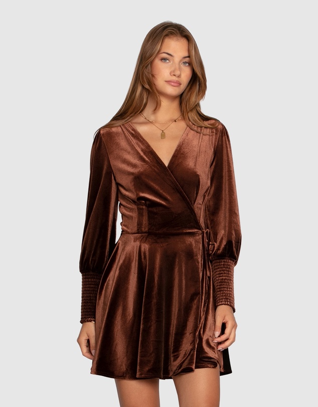 Belle & Bloom - Loved You First Velvet Mini Dress