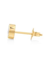 Michael Hill - Single Solitaire Stud Earring with 0.10 Carat TW of Diamonds In 10kt Yellow Gold