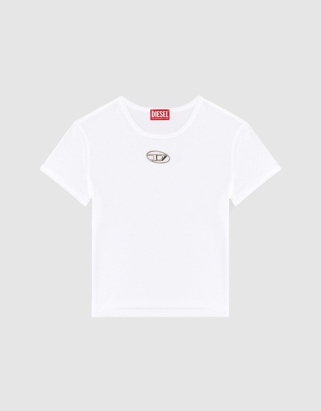 Diesel - Slim Fit T-Shirt with Cut-Out Oval D