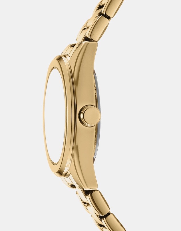 DKNY - Logo Gold 28mm Gold Dial Womens Watch + Gold Bracelet
