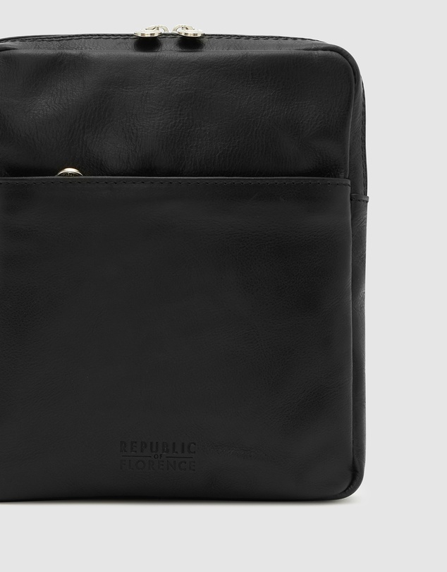 Republic of Florence - Gaius Black Leather Satchel Bag
