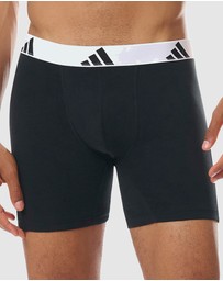 adidas Sportswear - 3 Pack Active Flex Cotton Boxer Brief Underwear