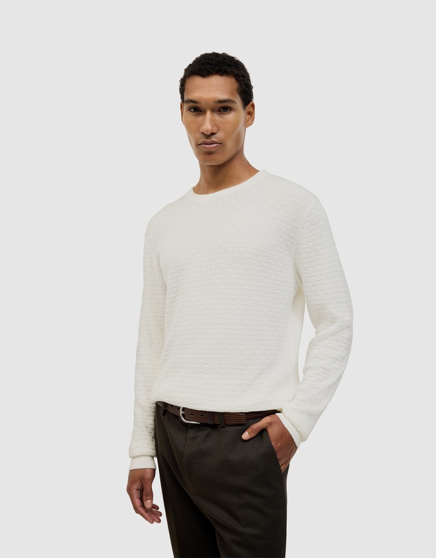 Politix - Elvin Geo Textured Crew Knit