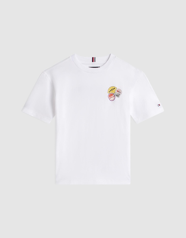 Tommy Hilfiger - Sticker Print Back Graphic Jersey T-Shirt- Kids