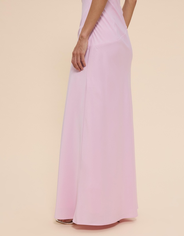 CHANCERY - Hallie Satin One Shoulder Drape Maxi Dress