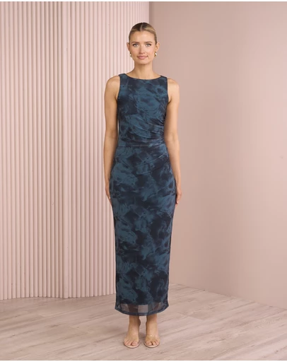 Azzurielle - Eliora Maxi Mesh Dress