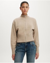 Cotton On - Lotus Cinched Zip Knit