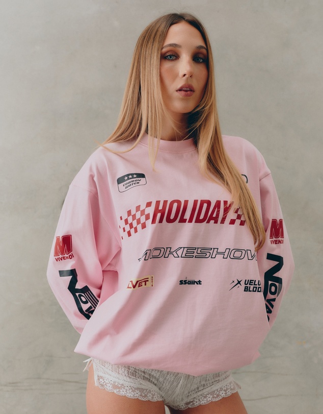 SSAINT - Signature Moto Tee Pink