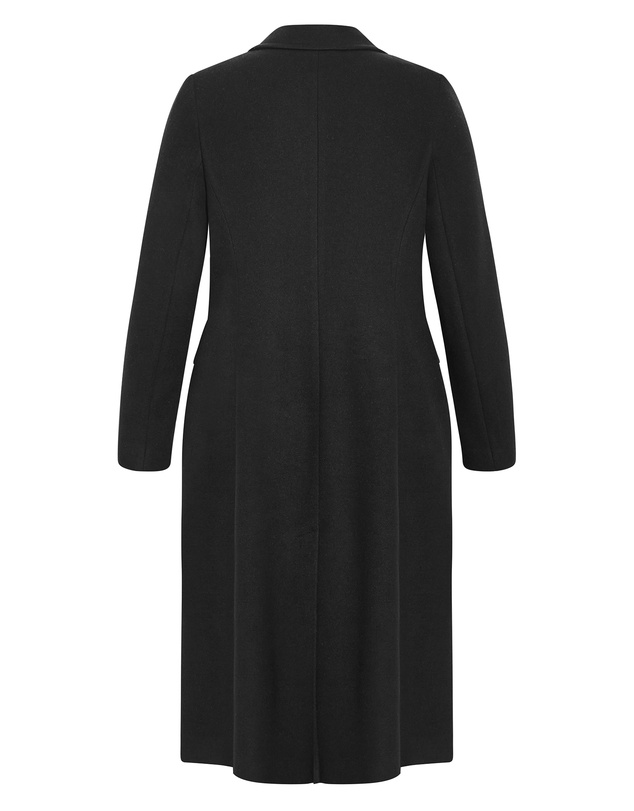 City Chic - Keira Longline Melton Coat