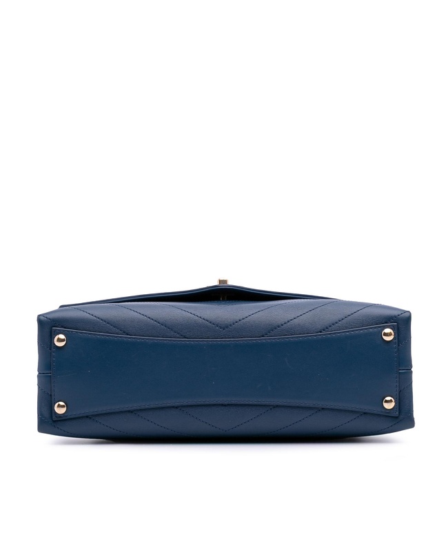 Pre-Loved by Azura Reborn - Pre-Loved Medium Calfskin Coco Chevron Envelope Flap