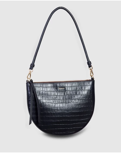 SABEN - Gani Shoulder Bag Black Croc