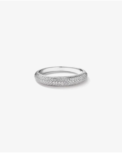 Michael Hill - Cubic Zirconia Pave Dome Ring in Sterling Silver