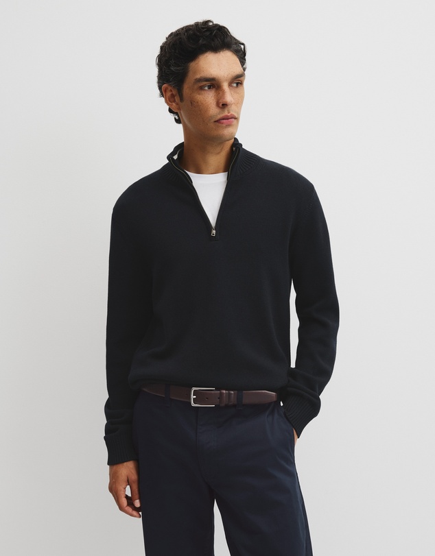 Country Road - Australian Good Earth Cotton Half Zip Knit