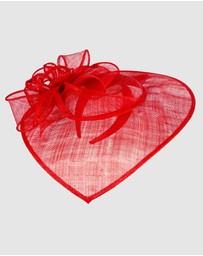 Max Alexander - Large Red Sinamay Fascinator Hat