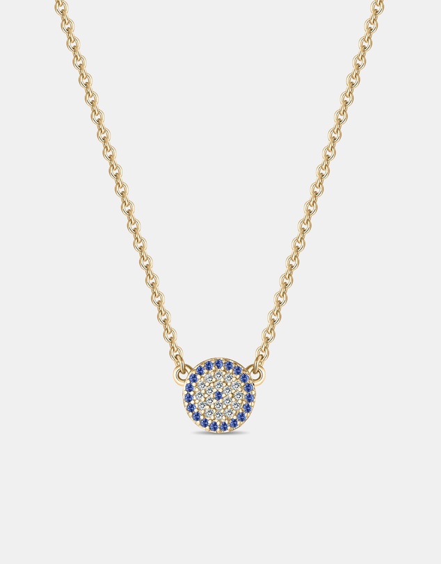 Mestige - Aura Evil Eye Necklace - 18K Gold Plated