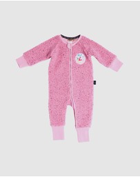 Kip&Co - Sprinkle Sherpa Long Sleeve Zip Romper - Babies
