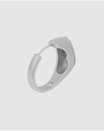 Diesel - Oval D Logo Silver tone Earring
