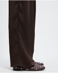 AERE - Studded Leather Ballet Flats